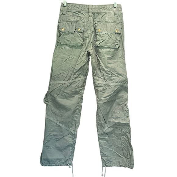 Boston Proper Y2K 90s Kim Possible Army Green Baggy Utility Cargo Pants Size 2 - Picture 4 of 13